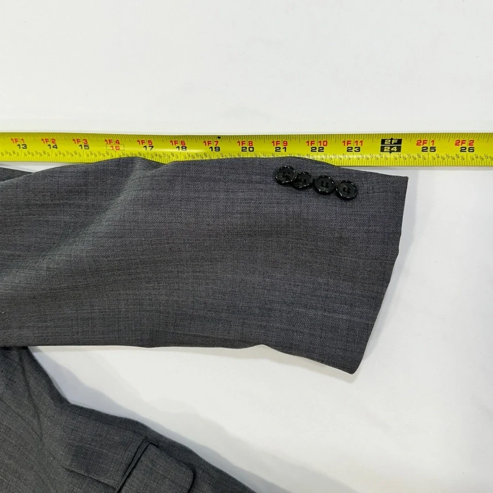 Lauren‎ Ralph Lauren Suit Jacket Mens 44R Grey 100% Wool Blazer Classic Business